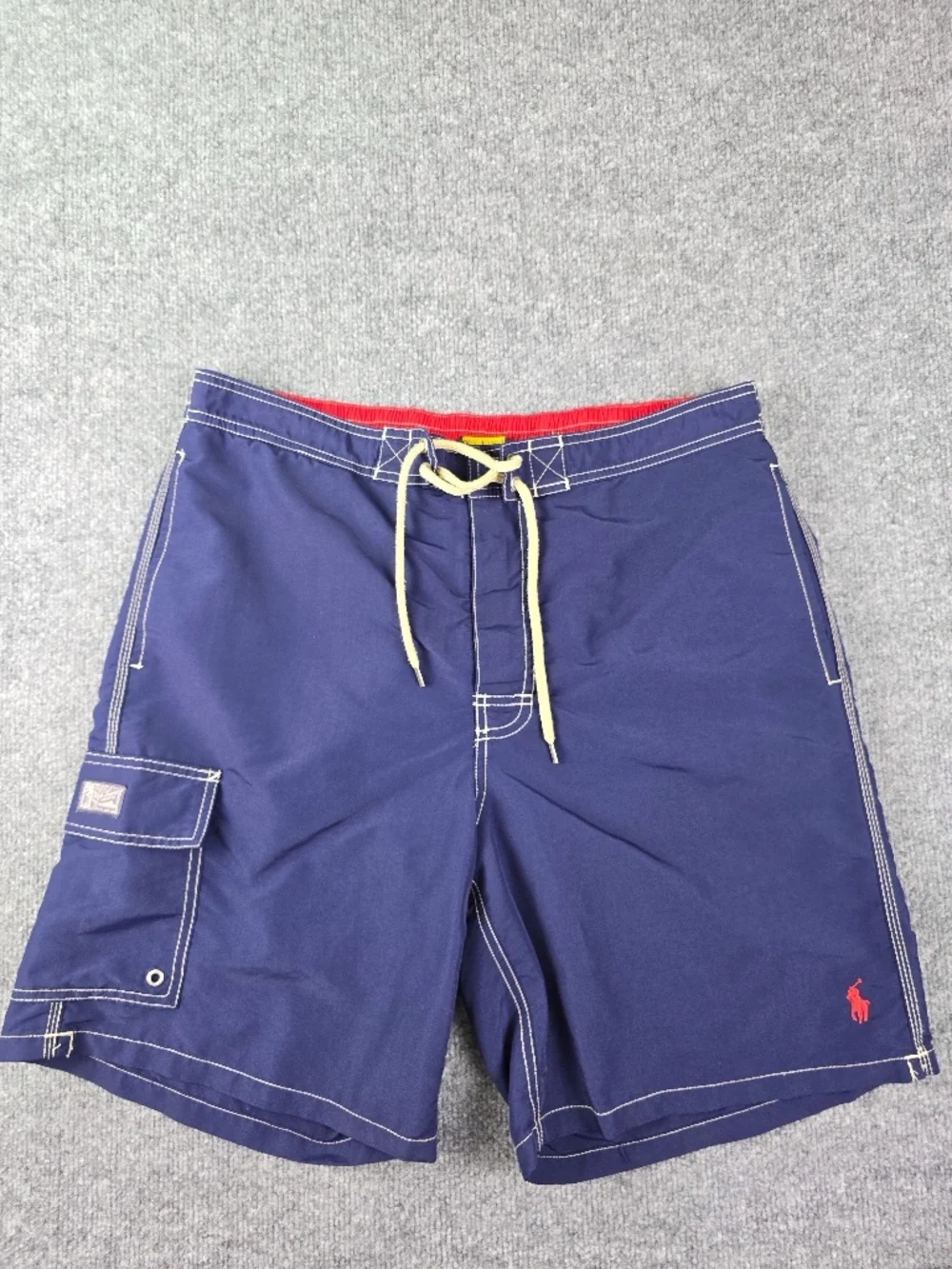Polo Ralph Lauren Kailua Swim Trunks Cargo Shorts Blue Mens L 8